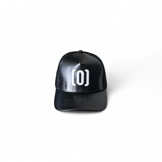 Onyx Leather Trucker Hat