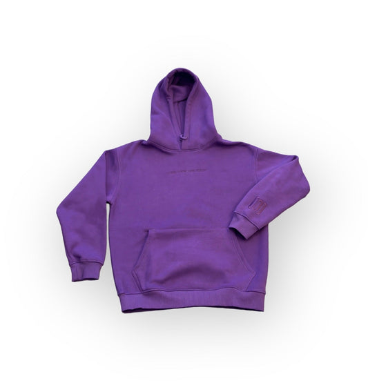 Purple Embroidered Hoodie