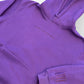 Purple Embroidered Hoodie