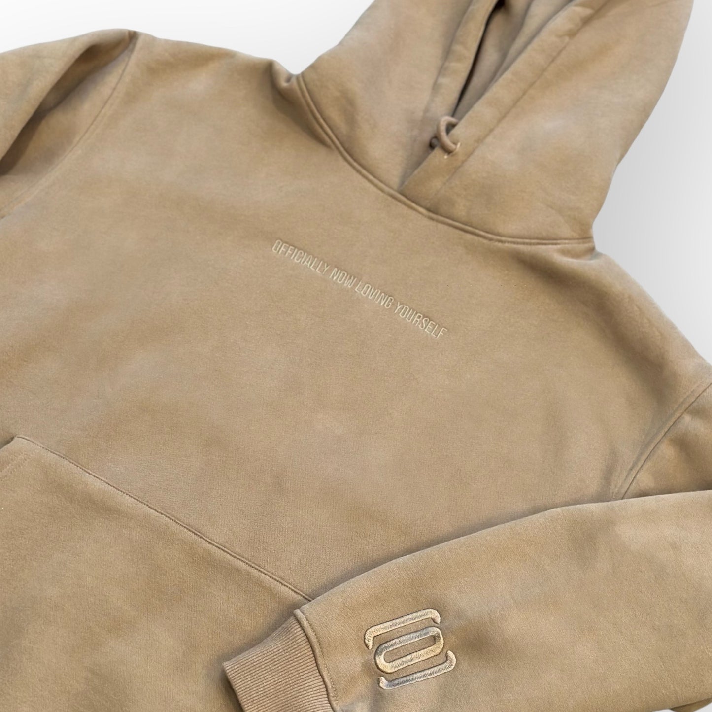 Tan Embroidered Hoodie