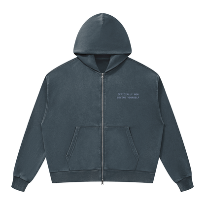 Mineral Wash Zip Hoodie