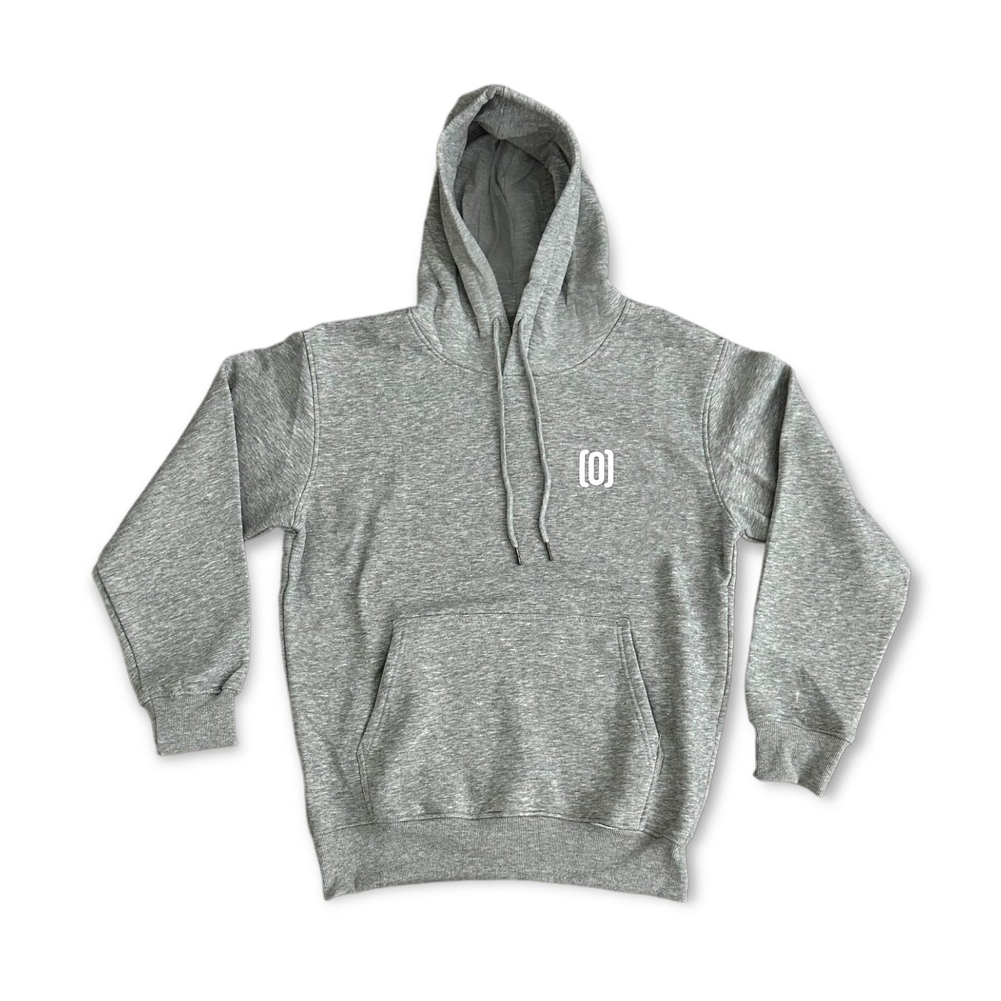 Grey Front Logo Slogan Back Hoodie