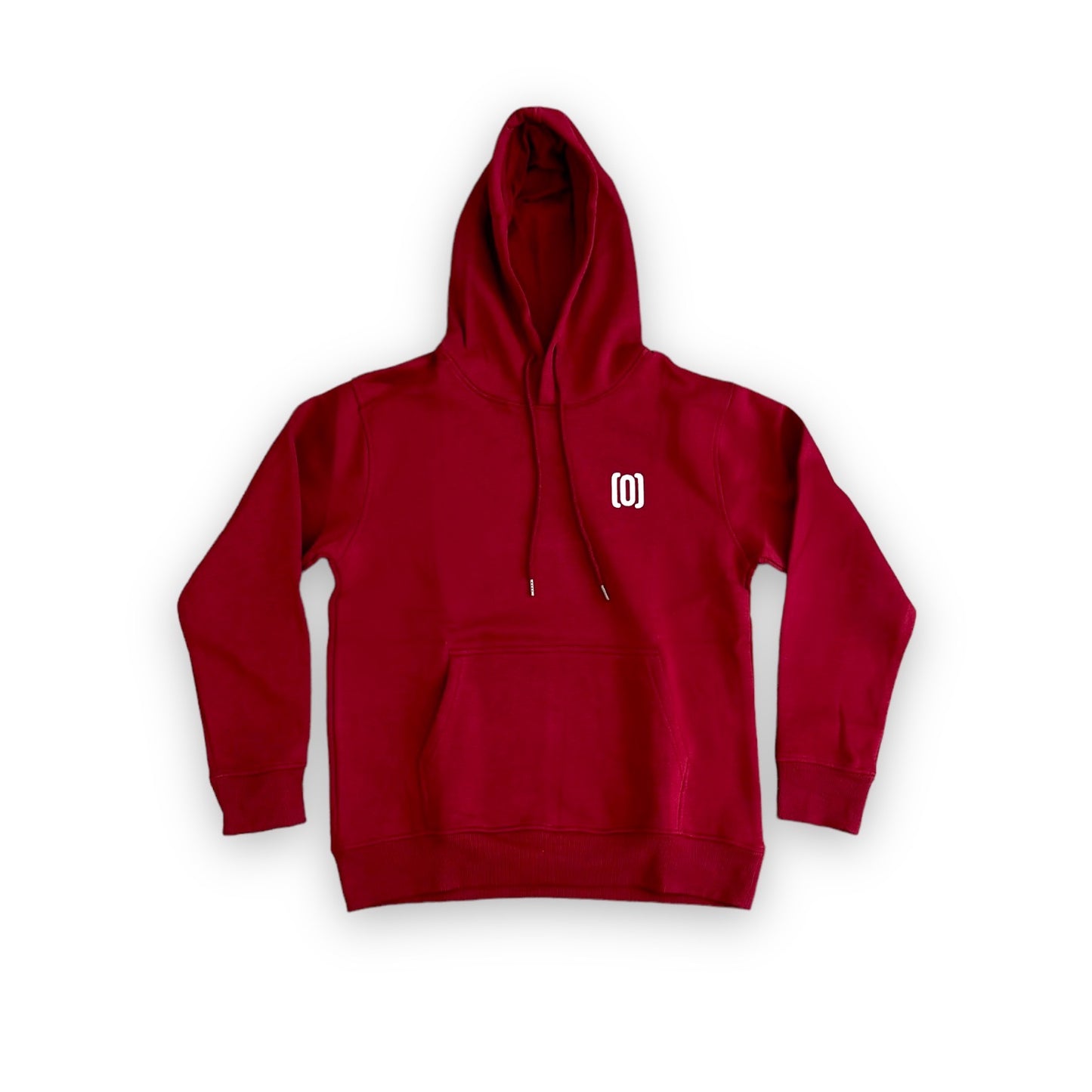 Maroon Front Logo Slogan Back Hoodie