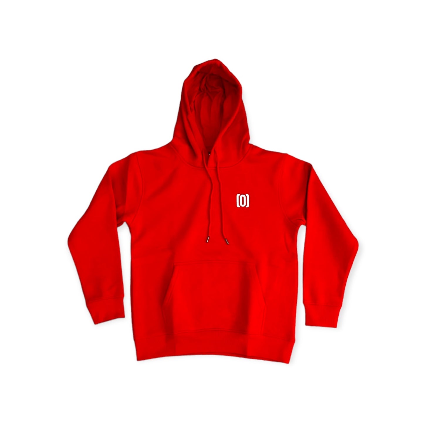 Red Front Logo Slogan Back Hoodie